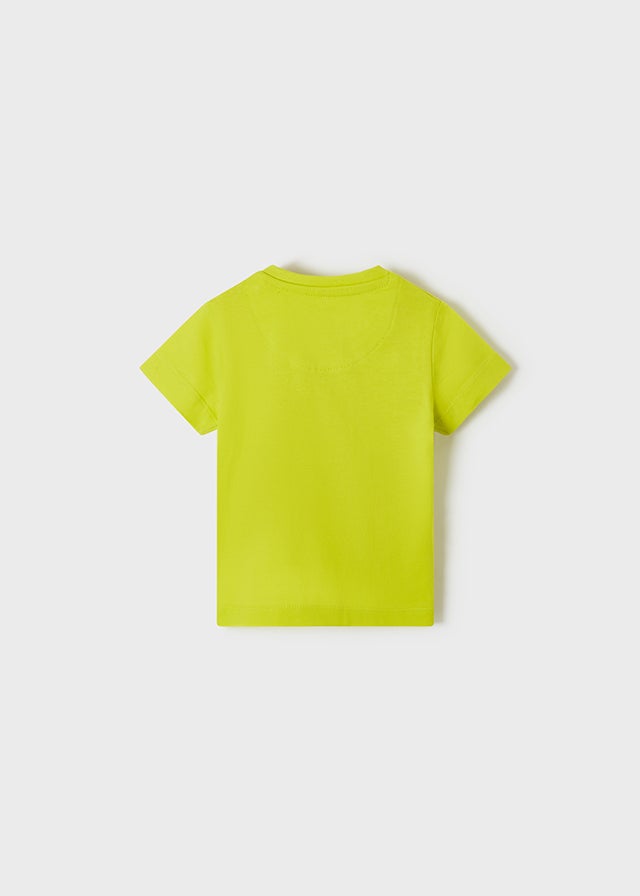 Set of 2 s/s stamp t-shirt for baby boy - Lime Mayoral