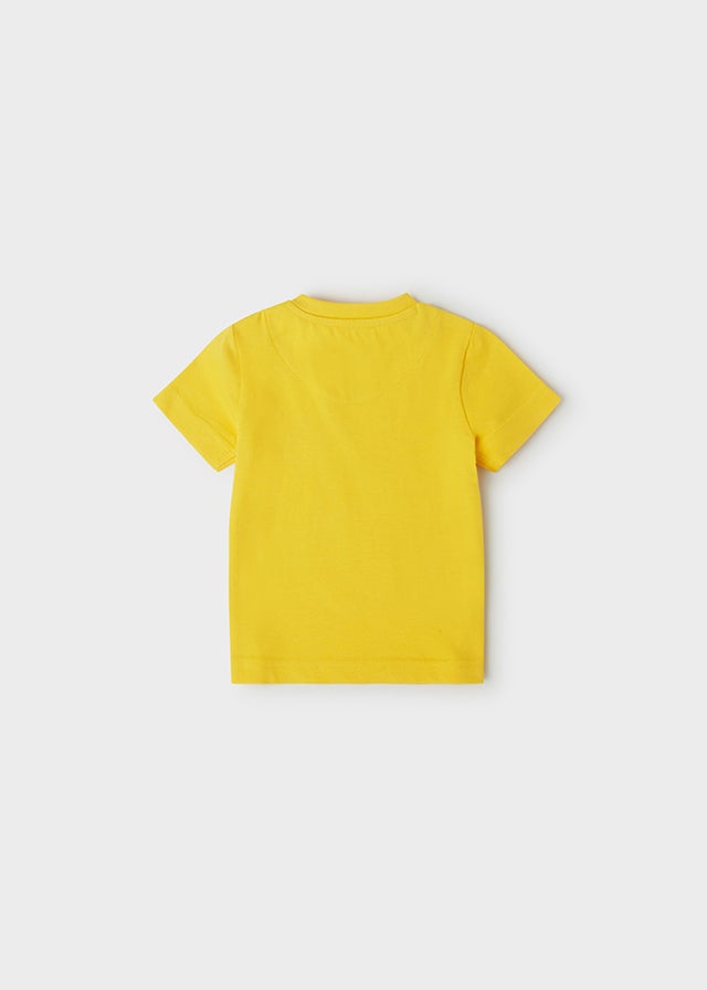S/s besties t-shirt for baby boy - Yellow Mayoral