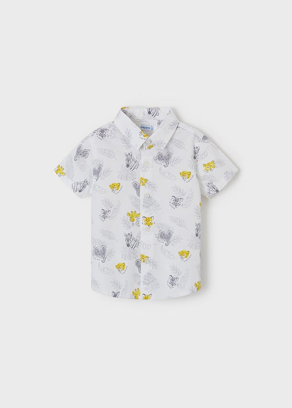 S/s printed shirt for baby boy - White Mayoral