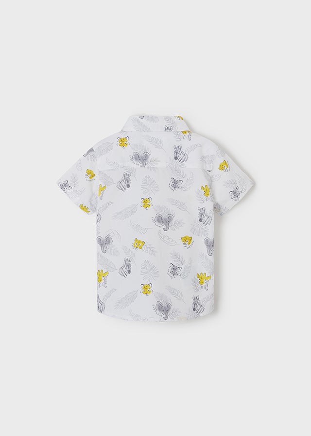 S/s printed shirt for baby boy - White Mayoral
