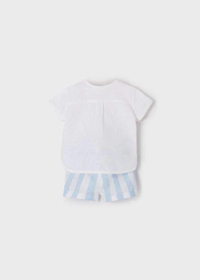 Stripes short trousers set for newborn boy - Bluebell Mayoral