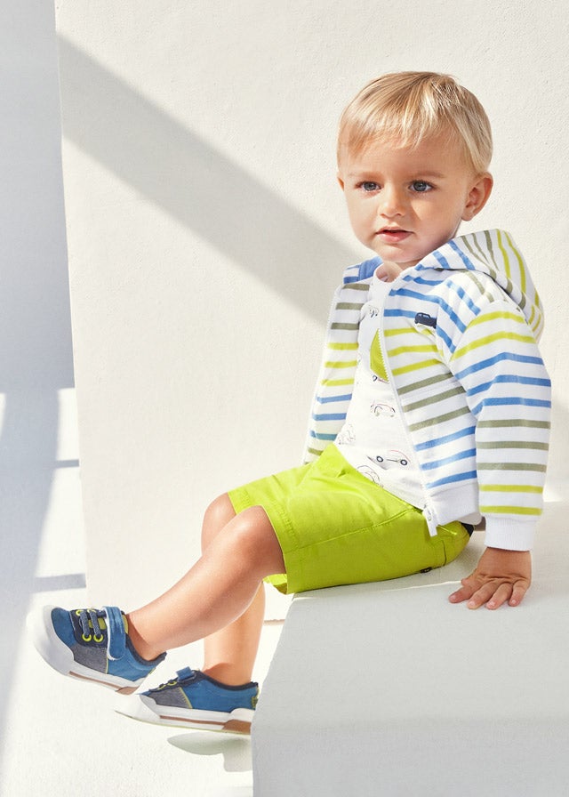 Twill bermuda shorts for baby boy - Lime Mayoral