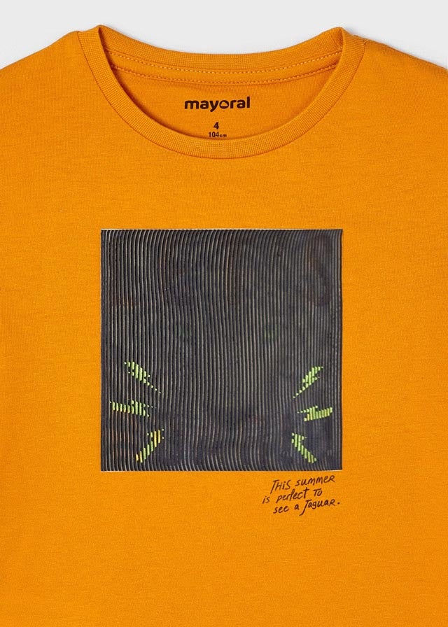 S/s lenticular t-shirt for boy - Orange Mayoral