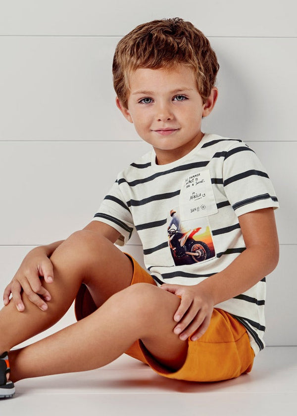 Knit t-shirt set for boy - Orange Mayoral