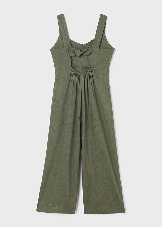 Linen jumpsuit for teen girl - Seaweed Mayoral