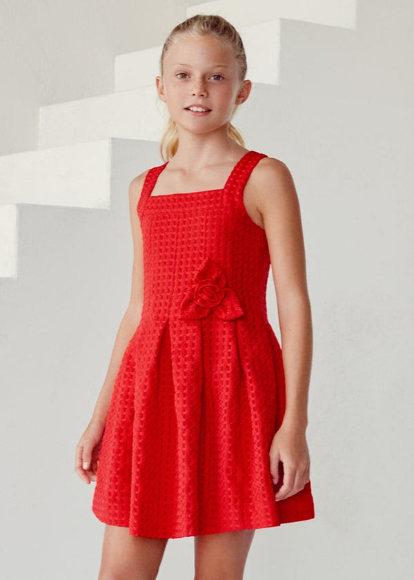 Fitted dress for teen girl - Carmine Red Mayoral
