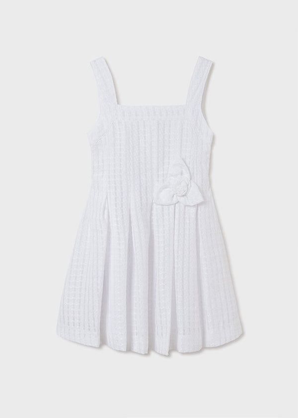 Fitted dress for teen girl - White Mayoral