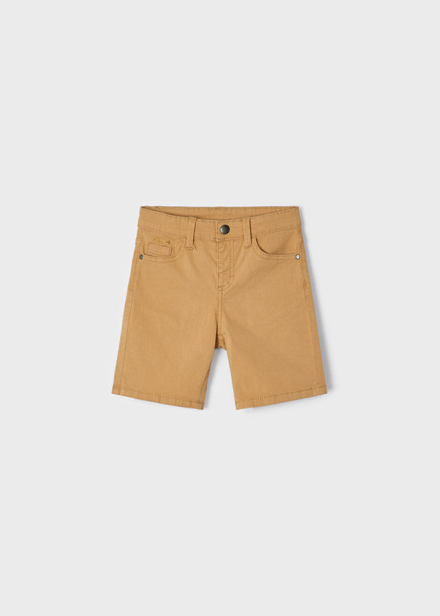 Mayoral Basic 5 pockets twill shorts for boy - Camel Mayoral
