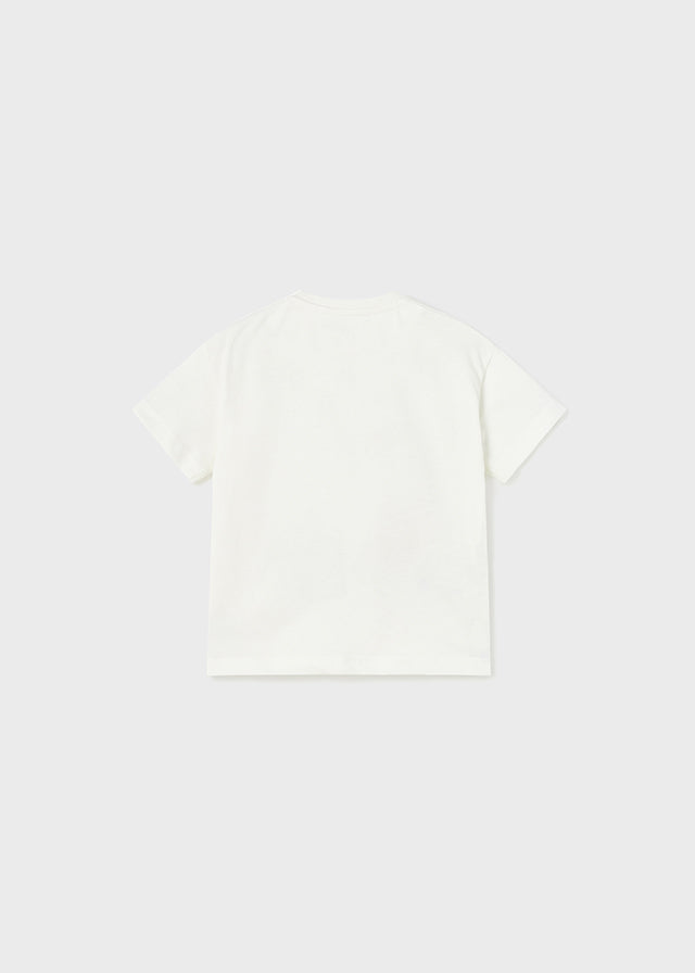 Mayoral S/s t-shirt for baby boy - Cream Mayoral