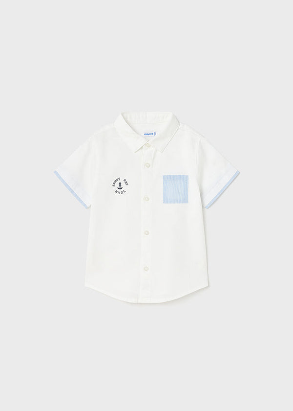 Mayoral Detailed S/s shirt for baby boy - White Mayoral