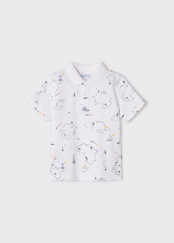 Mayoral S/s polo for boy - White Mayoral