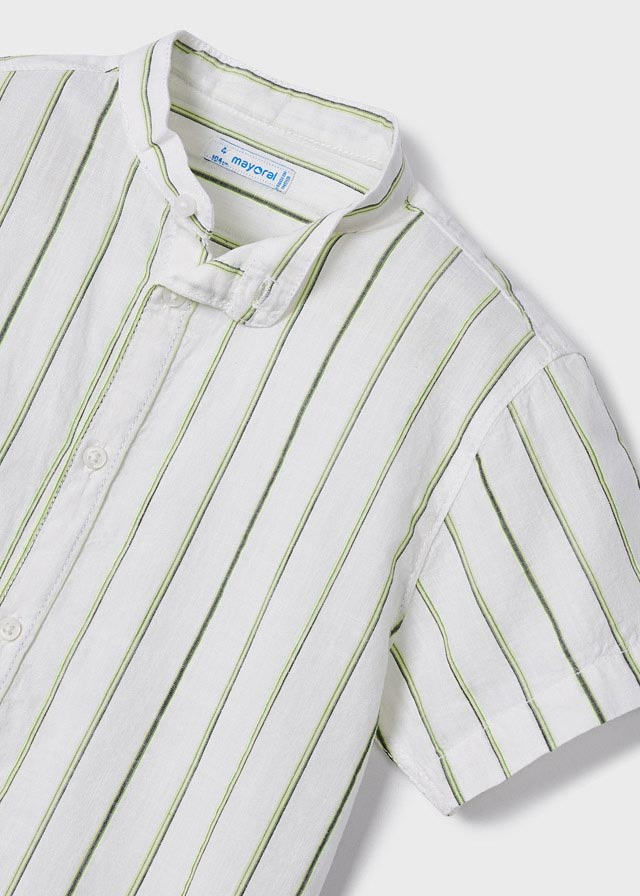 Mayoral Stripes s/s shirt for boy - Green Mayoral