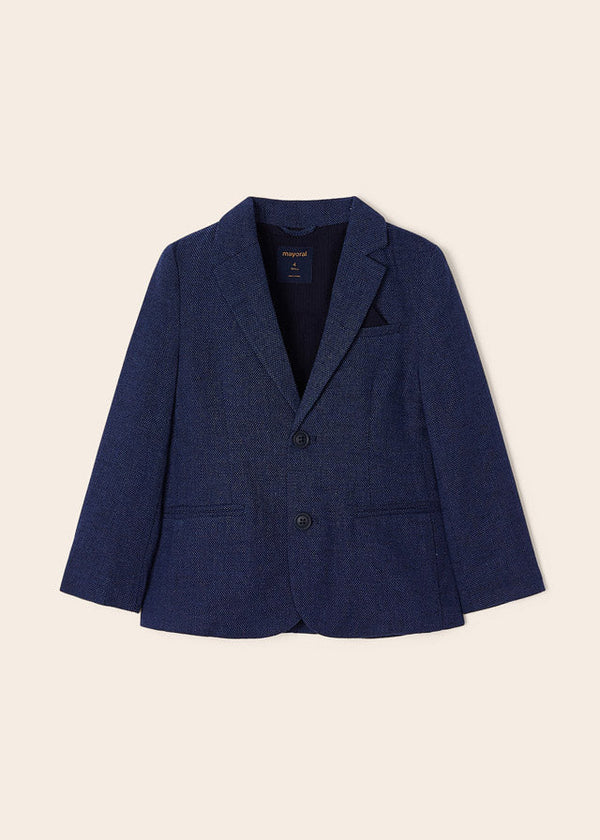Mayoral Tailored linen jacket for boy - Navy Mayoral