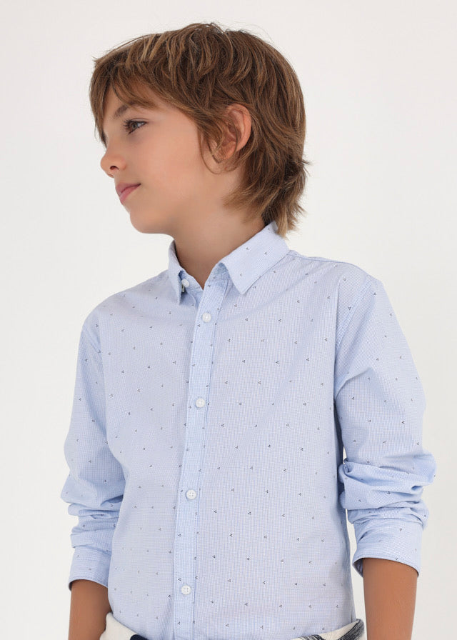 Mayoral L/s shirt for teen boy - Sky Mayoral