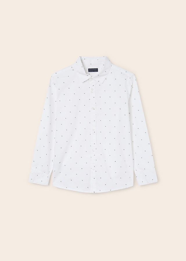 Mayoral L/s shirt for teen boy - White Mayoral