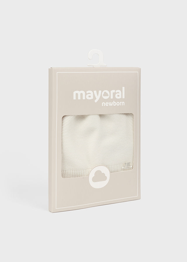 Mayoral Knit cap for newborn boy - Natural Mayoral
