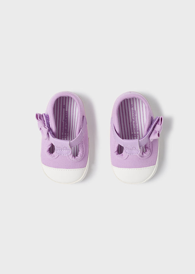 Mayoral Canvas shoes for newborn Girl- Lilac Mayoral