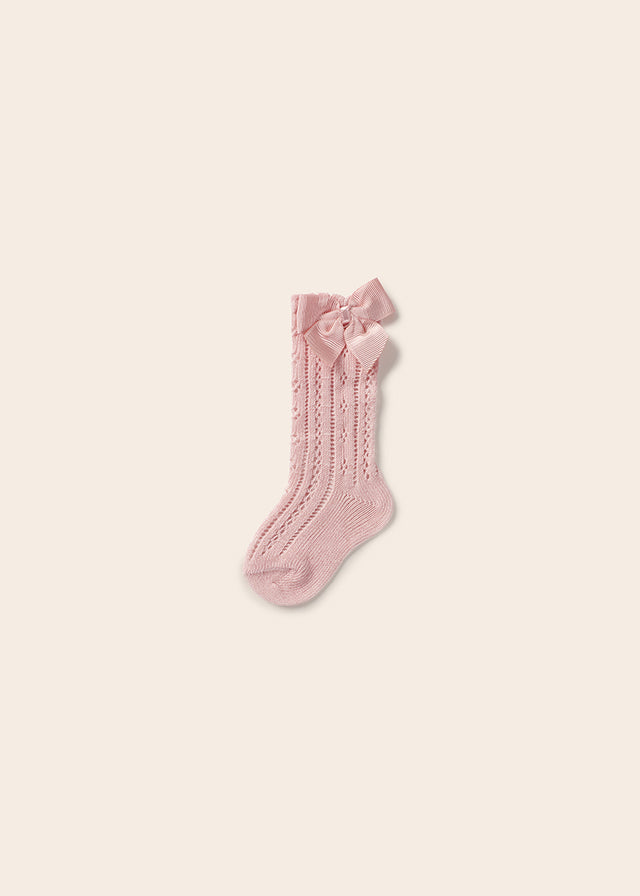 Mayoral Knit detail socks for baby girl - Rose Mayoral