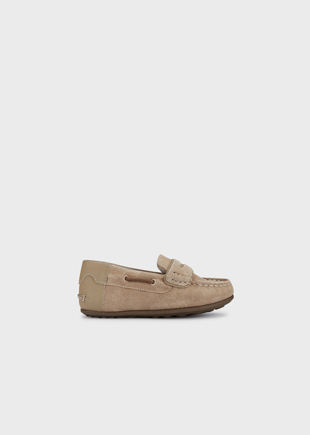 Mayoral Leather moccasins for baby boy - Sand Mayoral