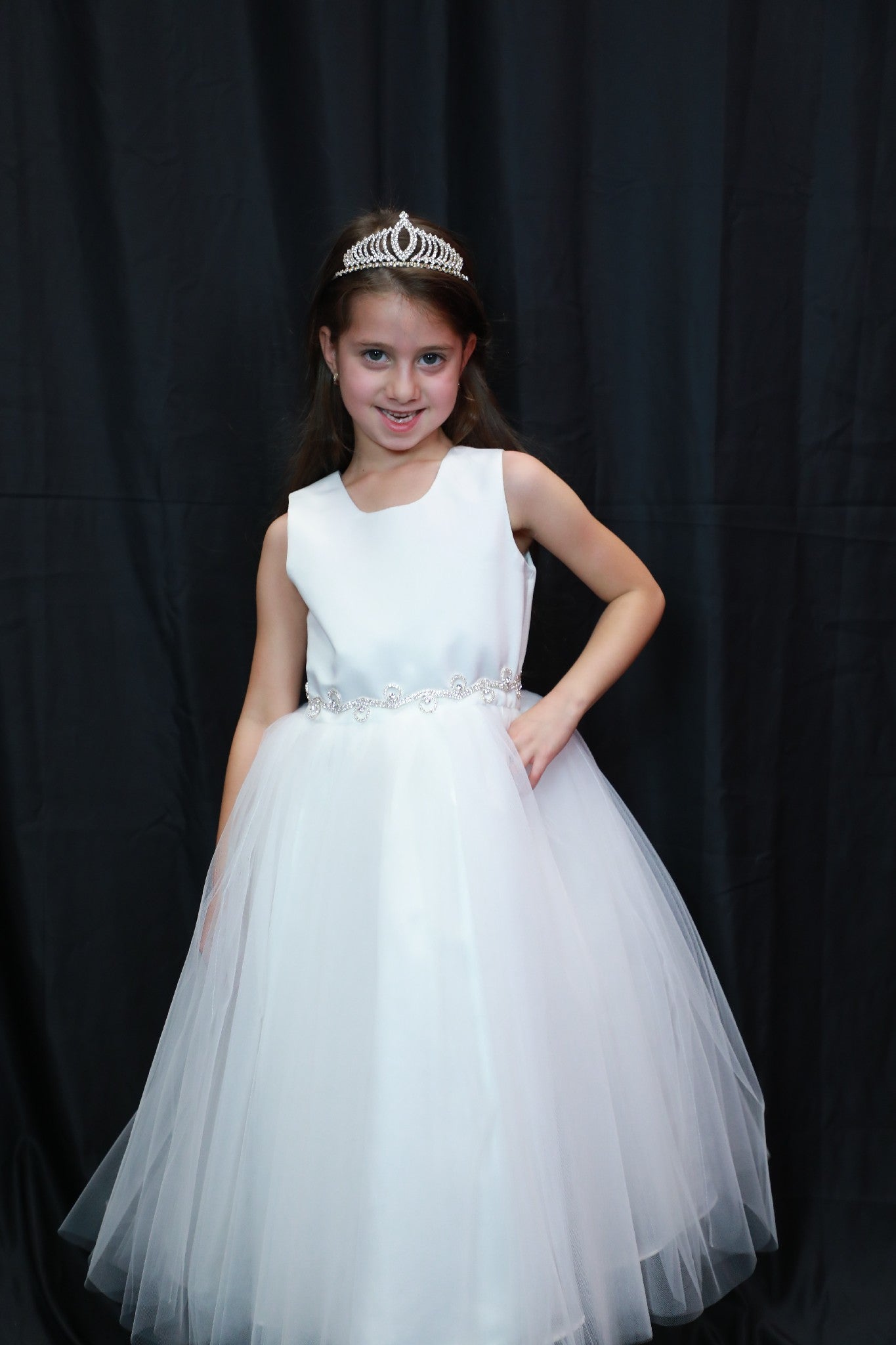 Girls white hotsell satin dress