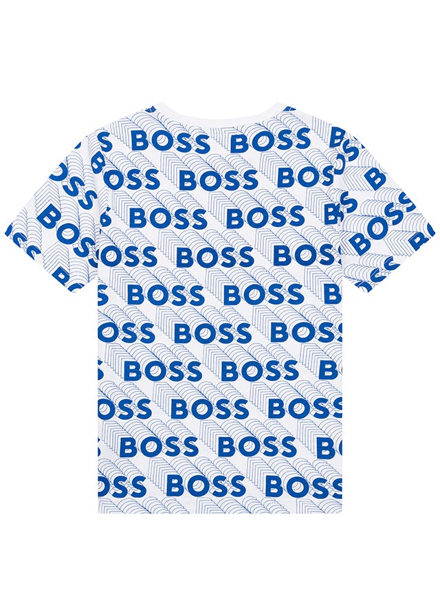 Allover Logo Tshirt - White BOSS