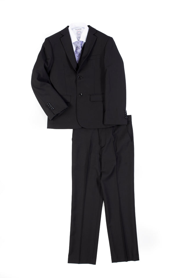 Black 5-Piece Suit Set for Boys at Kids Chic