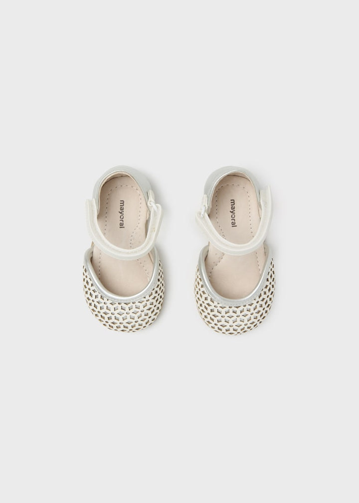 D'orsay flats for baby girl - White-Silv Mayoral