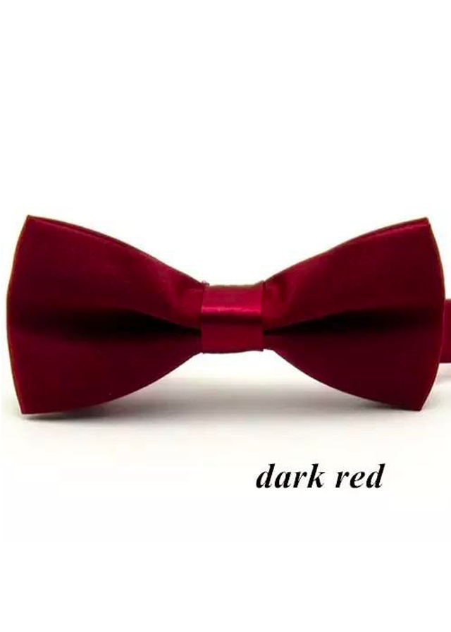 Boys Dark Red Satin Bow Tie (10cm) Kids Chic