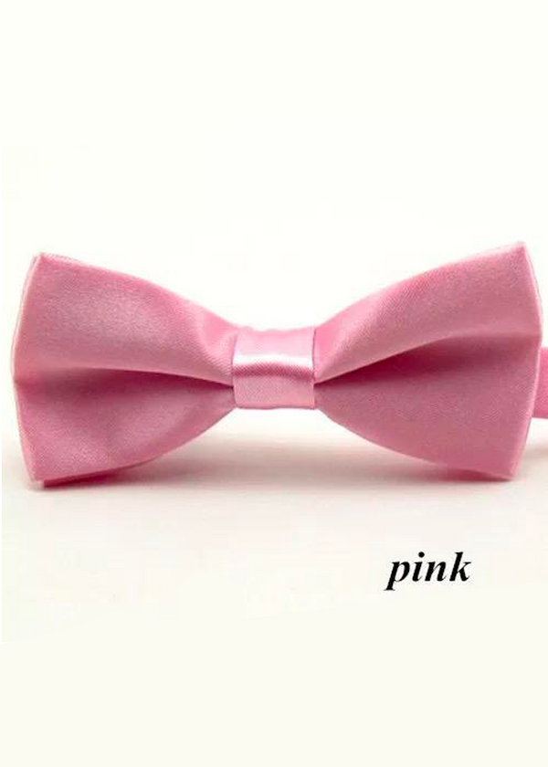 Chic pink bow tie for boys from Kids Chic, adding a touch of sophistication